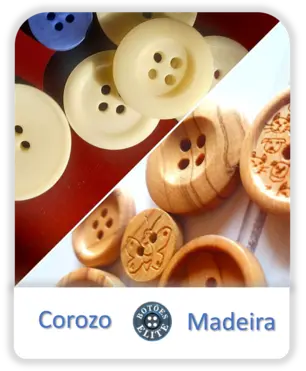 Botões Madeira e Botões Corozo
